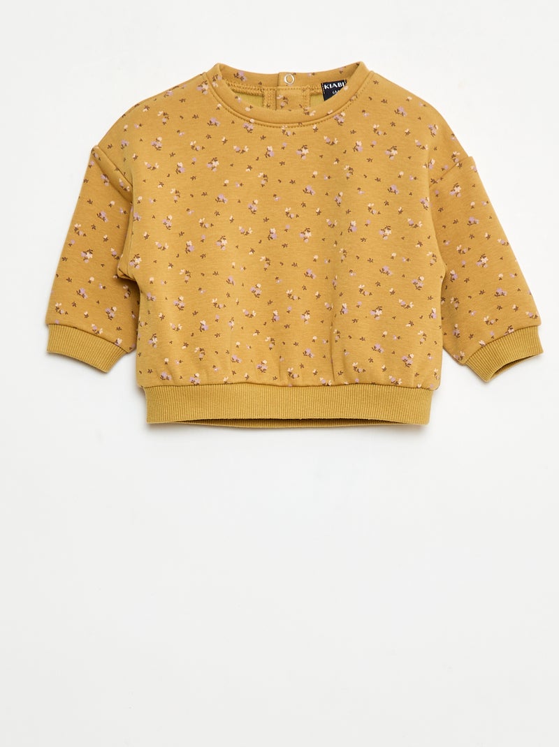 Jersey polar con estampado Amarillo - Kiabi