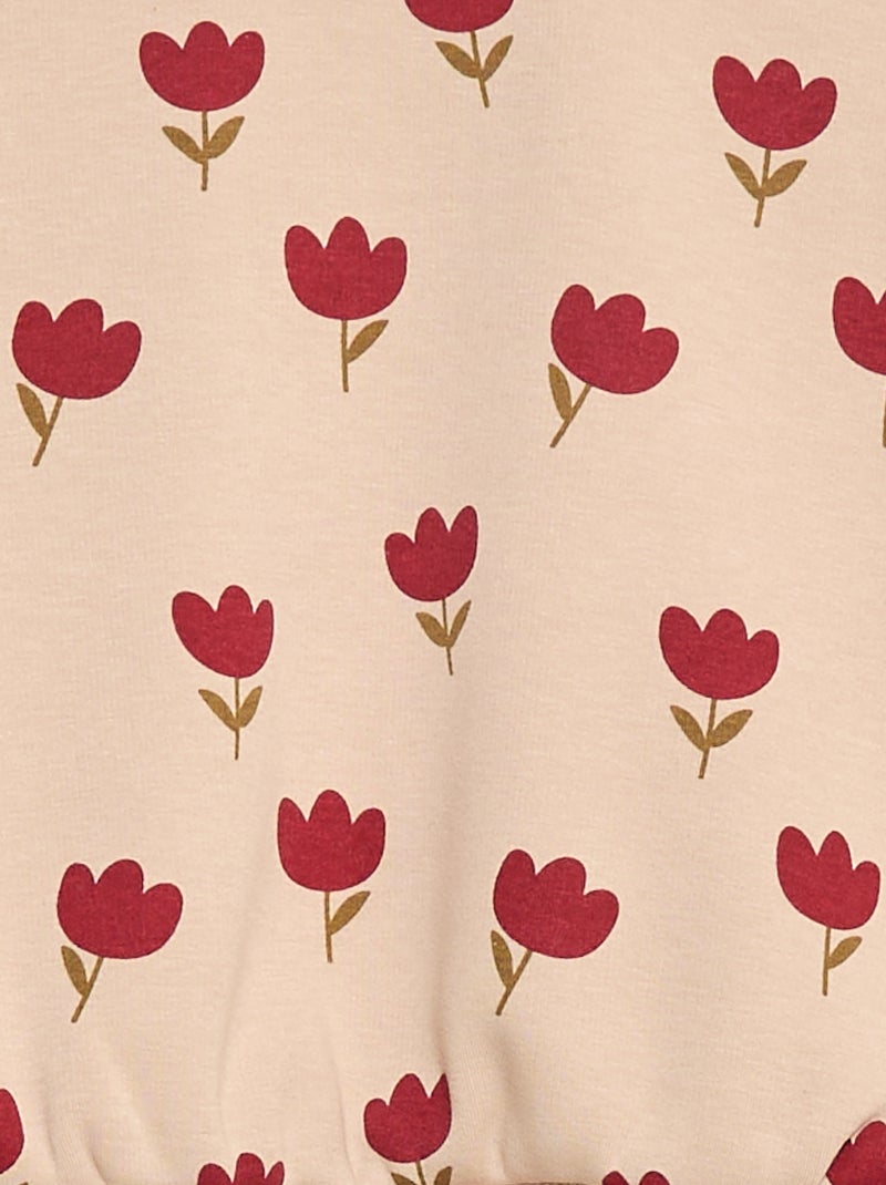 Jersey polar con estampado Beige - Kiabi