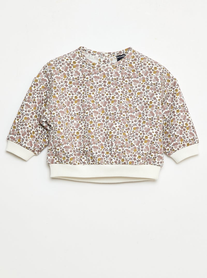 Jersey polar con estampado Blanco - Kiabi