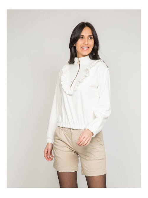 Jersey polar con volantes YUKA - Kiabi