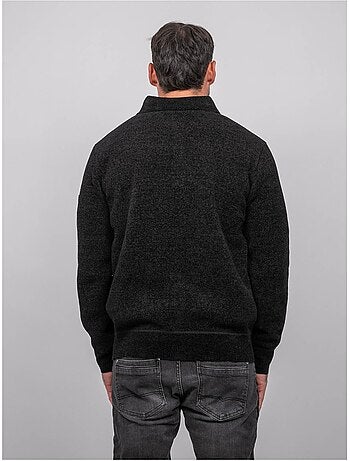 Jersey polo de chenilla con cuello abotonado loctobir