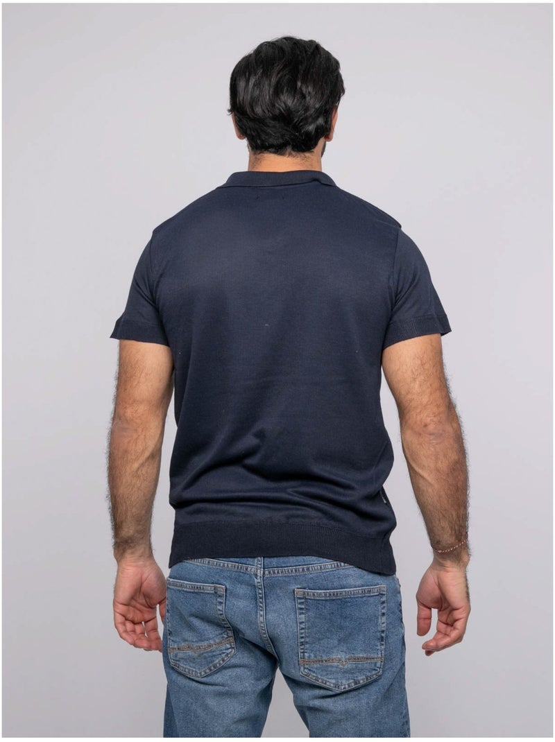 Jersey polo de manga corta ACRITIX Azul marino - Kiabi