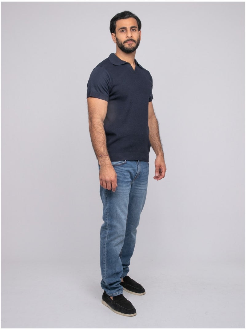 Jersey polo de manga corta ACRITIX Azul marino - Kiabi