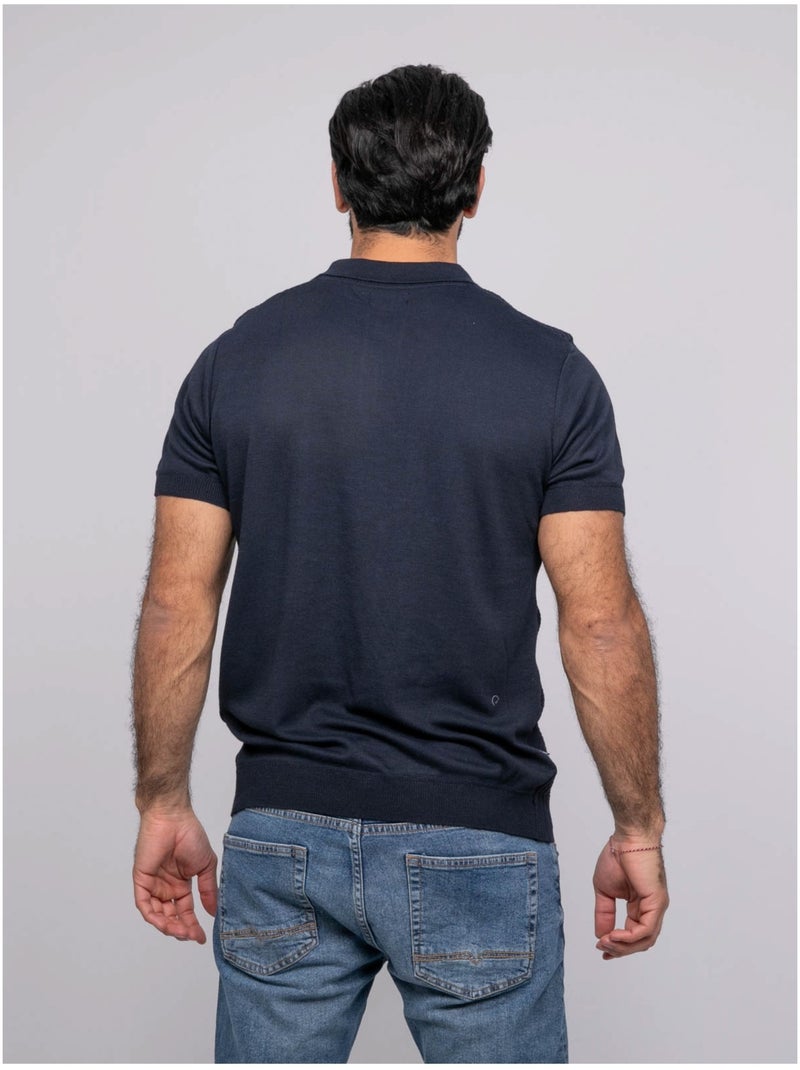 Jersey polo de manga corta ARTEMA Azul marino - Kiabi