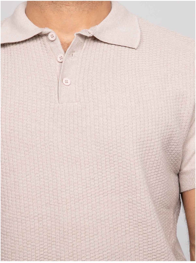 Jersey polo de manga corta ARTEMA Beige - Kiabi