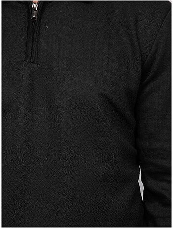 Jersey polo de manga larga con cuello de cremallera linetox
