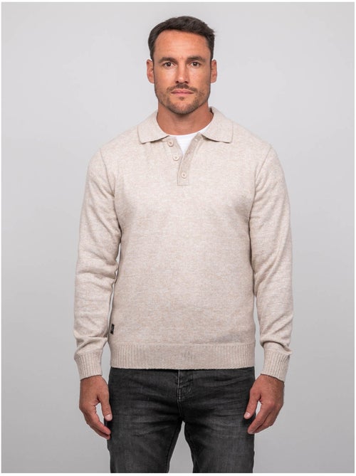 Jersey polo de punto suave jaspeado lubacat - Kiabi Jersey polo de punto suave jaspeado lubacat - Kiabi