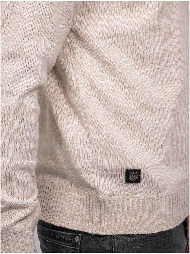Jersey polo de punto suave jaspeado lubacat Beige - Kiabi