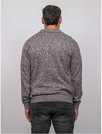 Jersey polo de punto suave jaspeado lubacat
