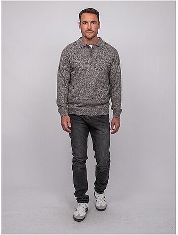 Jersey polo de punto suave jaspeado lubacat
