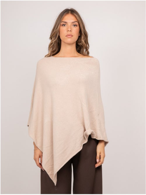 Jersey poncho asimétrico de punto fino kuvene - Kiabi Jersey poncho asimétrico de punto fino kuvene - Kiabi