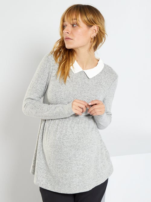 Jersey premamá con cuello bebé - Kiabi