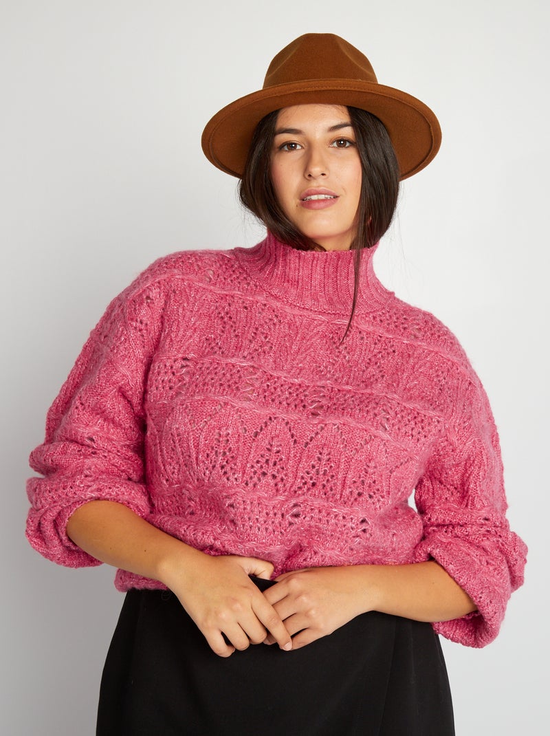Jersey premamá de punto calado ROSA - Kiabi