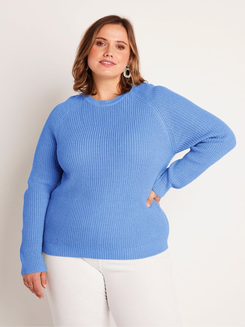 Jersey punto brillo cuello redondo - Afibel - Kiabi