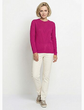 Jersey calado de cuello redondo con bolas - Afibel