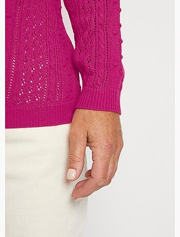 Jersey calado de cuello redondo con bolas - Afibel