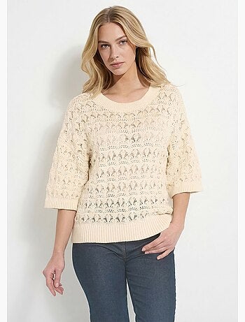 Jersey punto calado manga corta - Afibel