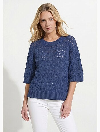 Jersey punto calado manga corta - Afibel