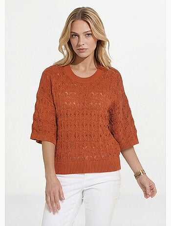 Jersey punto calado manga corta - Afibel