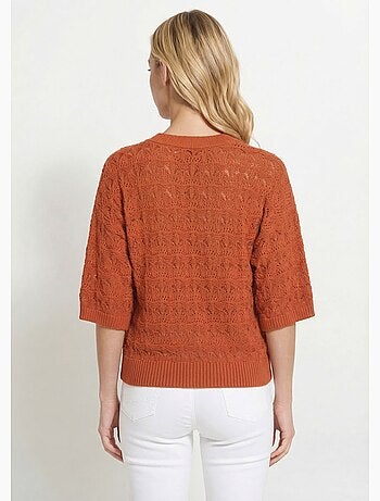 Jersey punto calado manga corta - Afibel