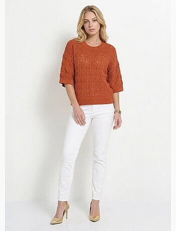 Jersey punto calado manga corta - Afibel