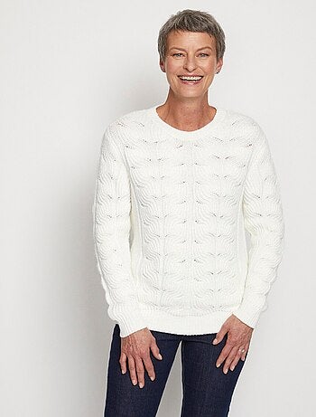 Jersey punto fantasía cuello redondo - Afibel