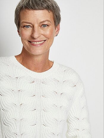 Jersey punto fantasía cuello redondo - Afibel