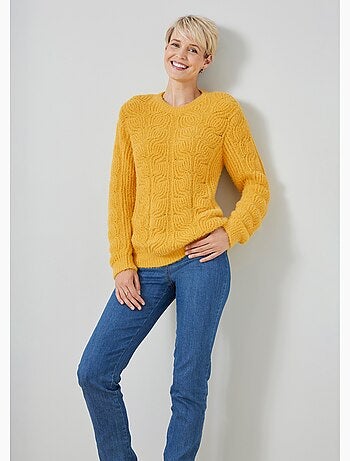 Jersey punto fantasía cuello redondo - Afibel