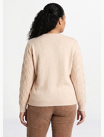 Jersey punto fantasía cuello redondo liso suave - Afibel
