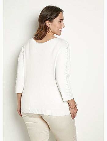 Jersey punto fantasía cuello redondo liso suave - Afibel