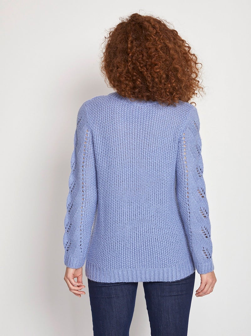 Jersey punto fantasía suave - Afibel Azul - Kiabi