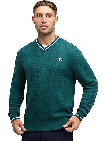 Jersey punto golf cuello de pico hombre golf hombre hagen teal