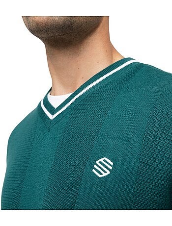 Jersey punto golf cuello de pico hombre golf hombre hagen teal