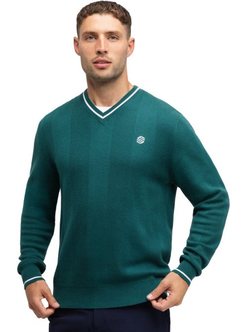 Jersey punto golf cuello de pico hombre golf hombre hagen teal - Kiabi Jersey punto golf cuello de pico hombre golf hombre hagen teal - Kiabi