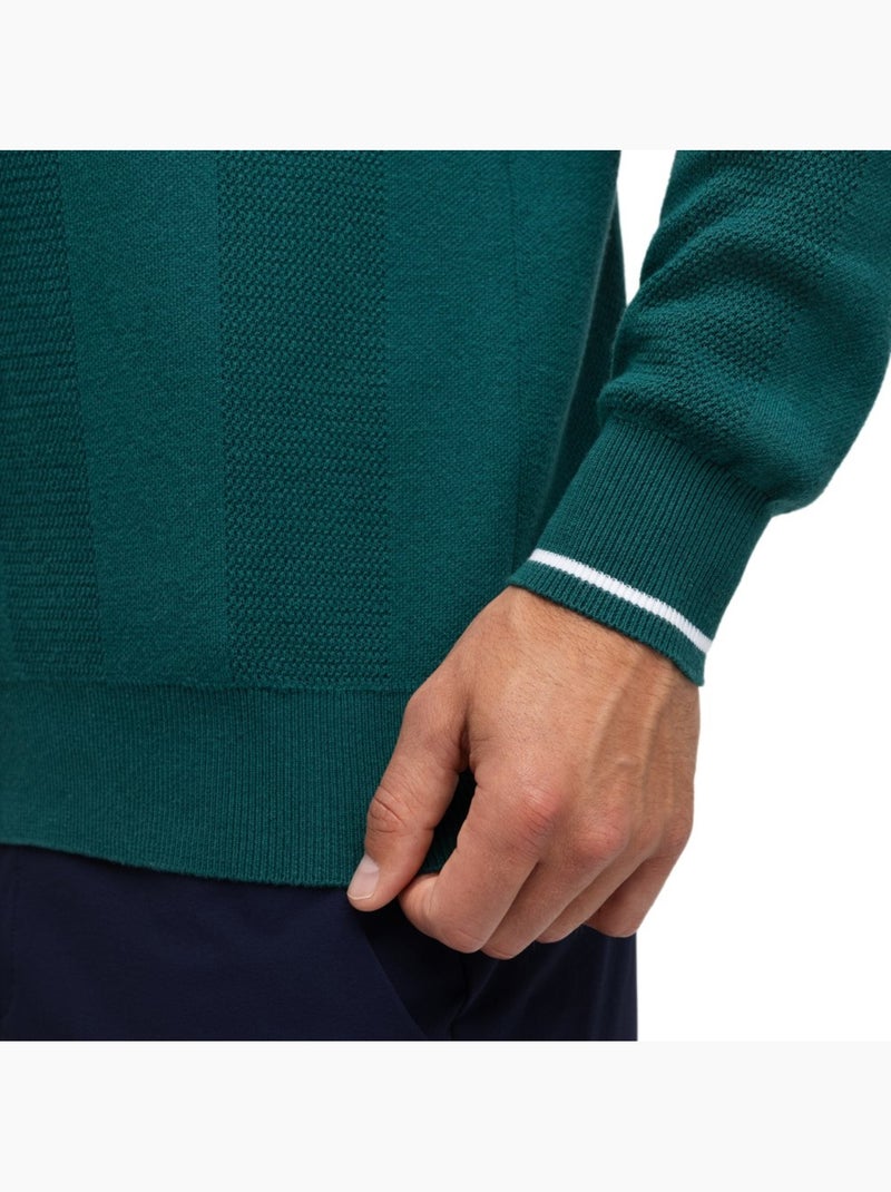 Jersey punto golf cuello de pico hombre golf hombre hagen teal Verde - Kiabi