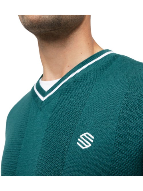 Jersey punto golf cuello de pico hombre golf hombre hagen teal - Kiabi Jersey punto golf cuello de pico hombre golf hombre hagen teal - Kiabi