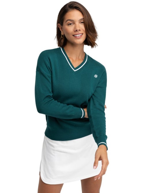 Jersey punto golf cuello de pico mujer golf mujer gimme teal - Kiabi Jersey punto golf cuello de pico mujer golf mujer gimme teal - Kiabi