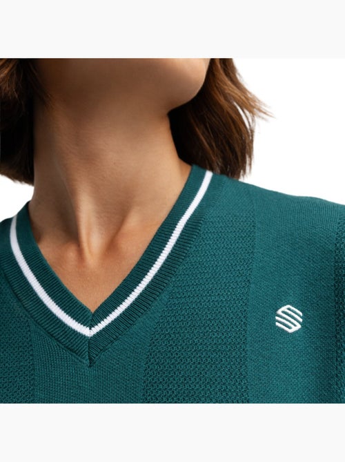 Jersey punto golf cuello de pico mujer golf mujer gimme teal - Kiabi Jersey punto golf cuello de pico mujer golf mujer gimme teal - Kiabi