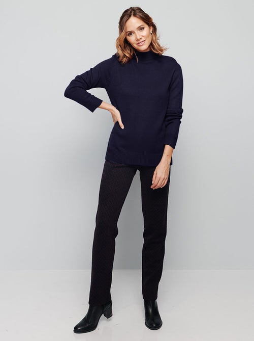 Jersey punto grueso cuello alto - Afibel - Kiabi