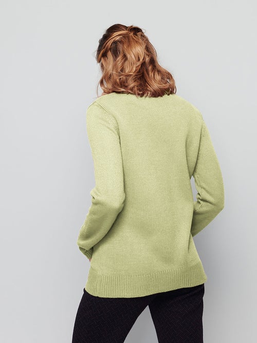 Jersey punto grueso cuello alto - Afibel - Kiabi