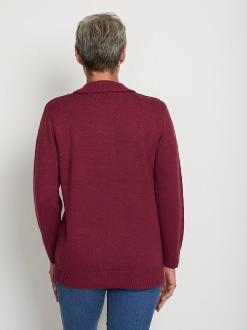 Jersey punto grueso cuello polo - Afibel - Kiabi