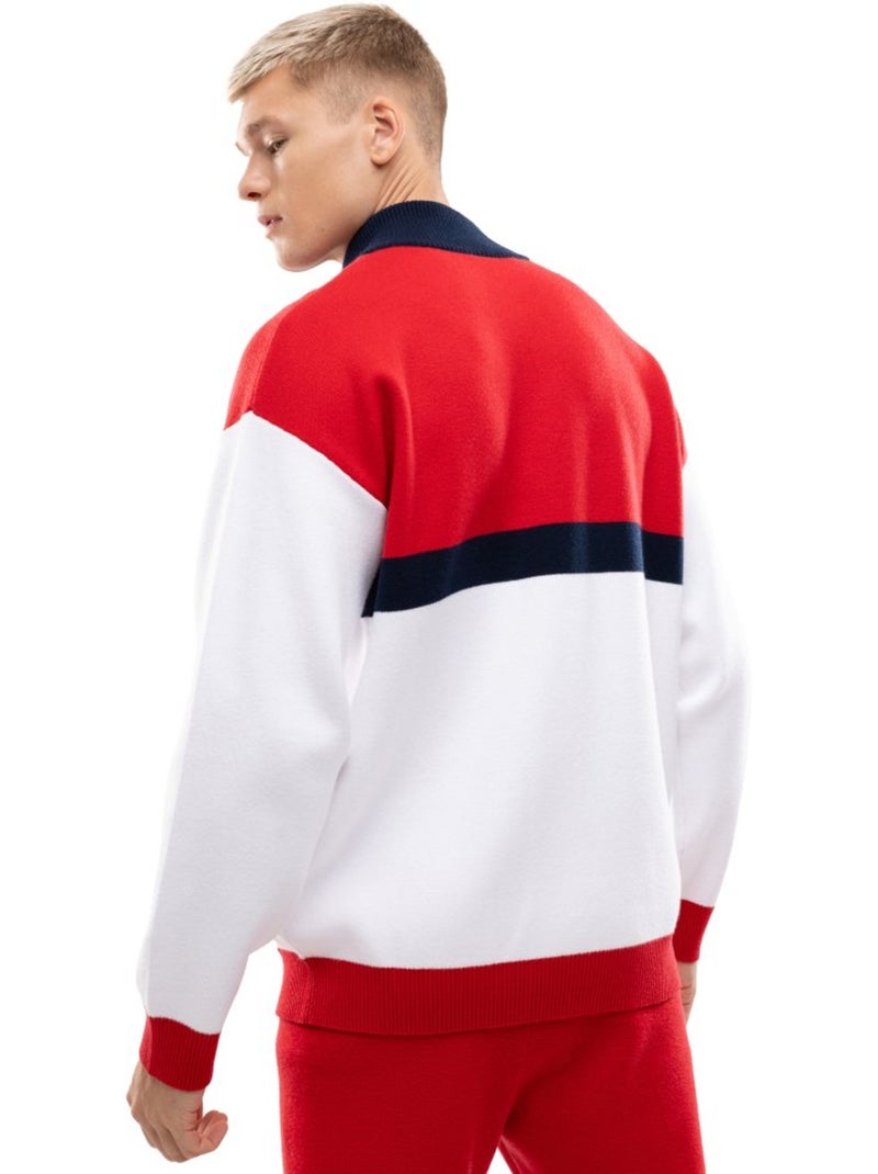 Jersey punto media cremallera hombre hombre sapporo Rojo - Kiabi