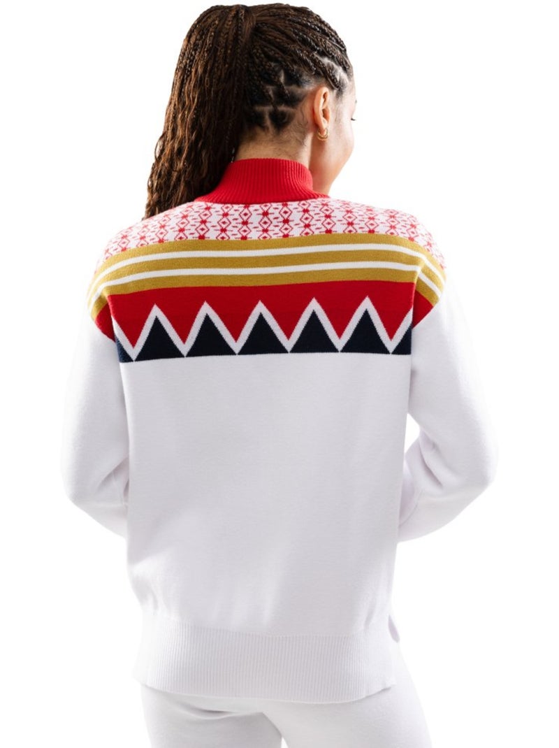 Jersey punto media cremallera mujer mujer sapporo-w Blanco - Kiabi