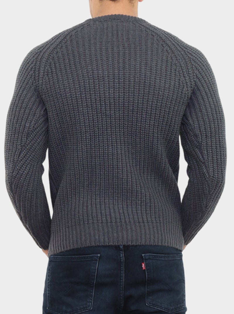 Jersey punto ochos Gris antracita - Kiabi