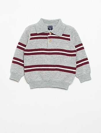 Jersey rayado con cuello polo