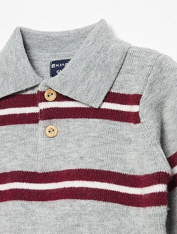 Jersey rayado con cuello polo