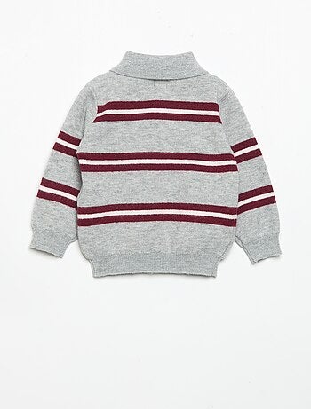 Jersey rayado con cuello polo