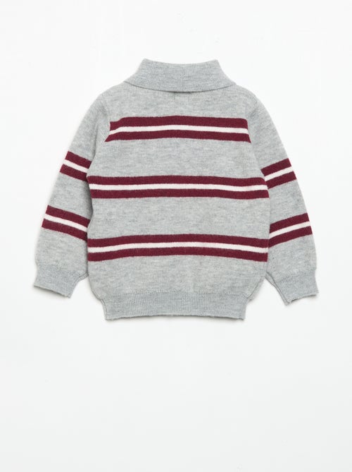 Jersey rayado con cuello polo - Kiabi