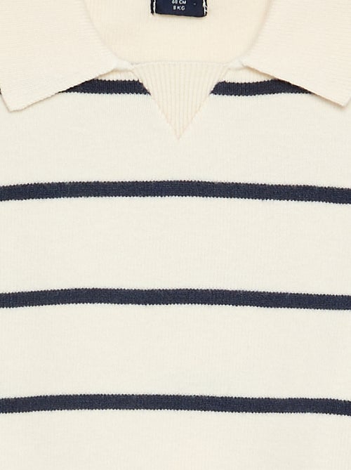 Jersey rayado de manga larga y cuello polo - Kiabi