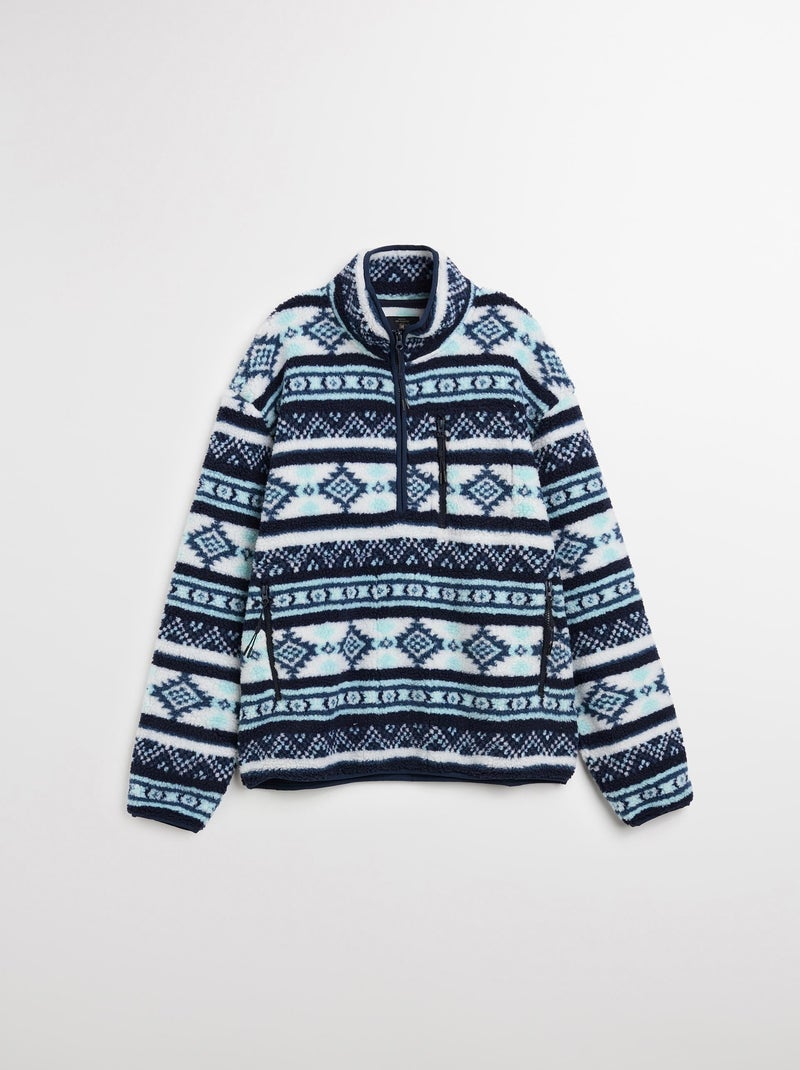 Jersey sherpa con cremallera, MO Fashion Azul - Kiabi